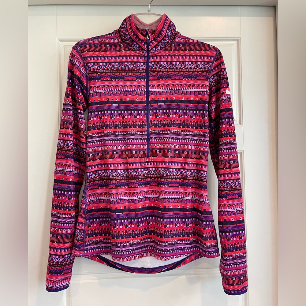 Nike Pro Half Zip Aztec Print